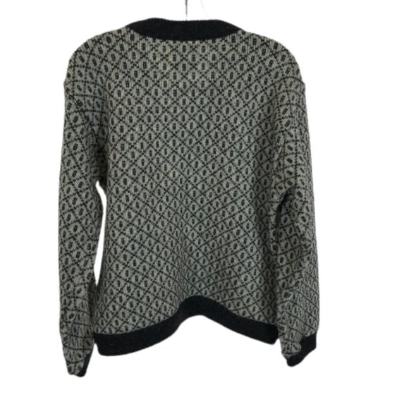 Womens Size Medium LL Bean Norwegian Wool Blend Cardigan Knit Sweater - Picture 4 of 4